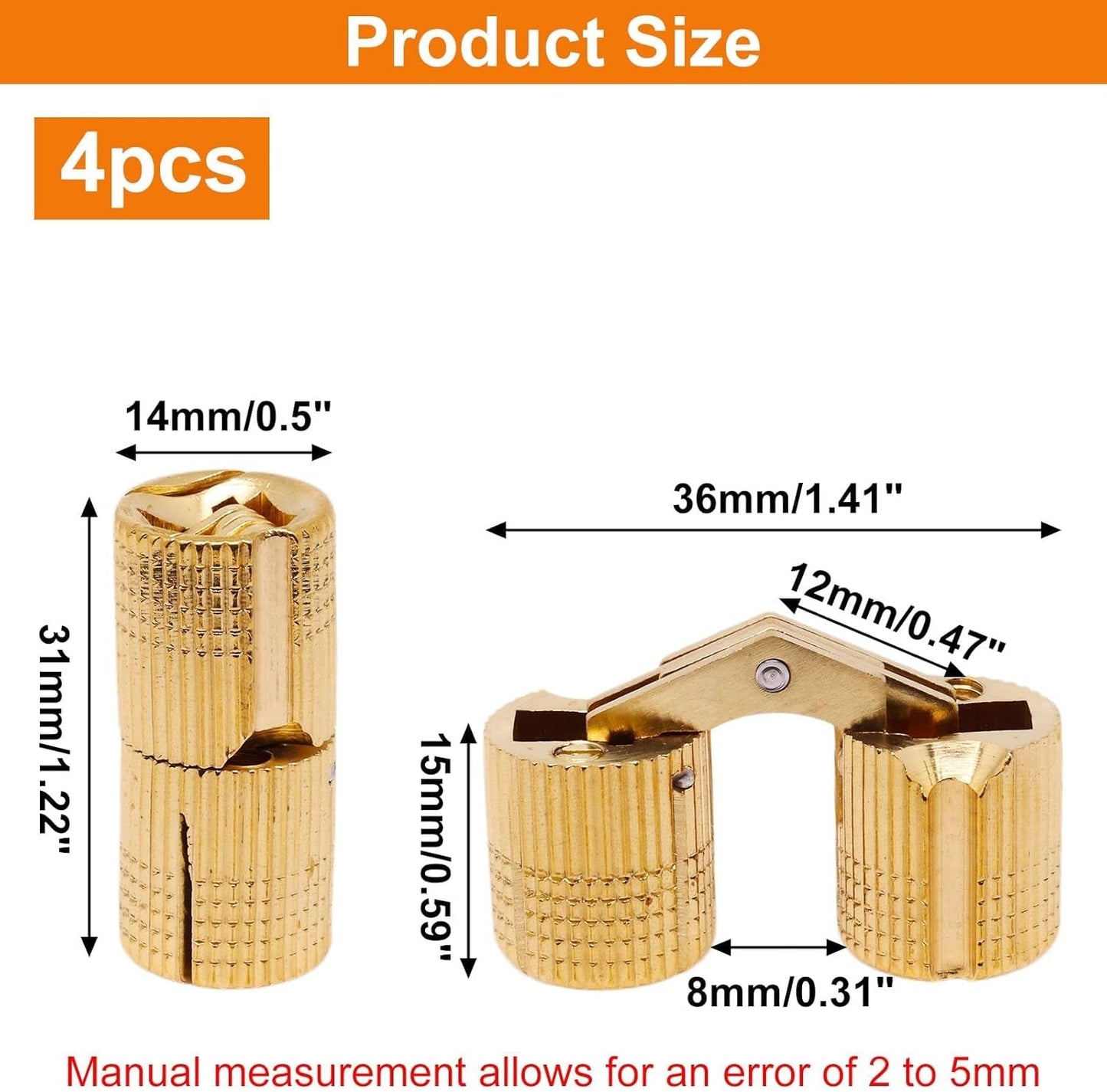 🪛🔗4PCS Concealed Brass Hinges🔥