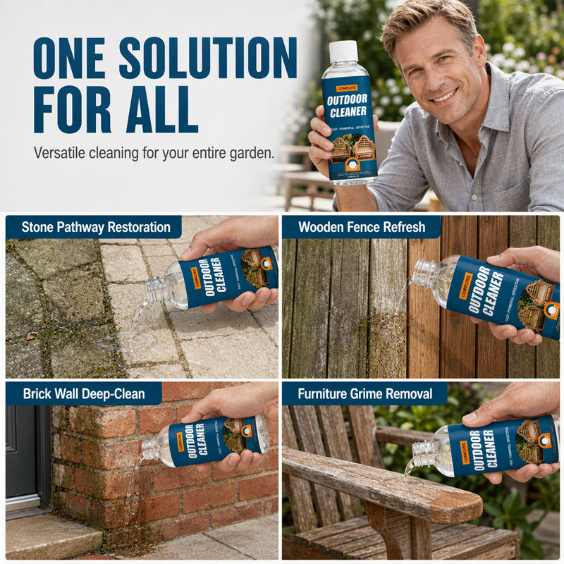📢Limited-time offer: 60% OFF!🏆Multi-Surface Stone Cleaner – Effectively eliminates moss, black spots, and hard water stains, plus effortlessly handles weeds growing in cracks and joints
