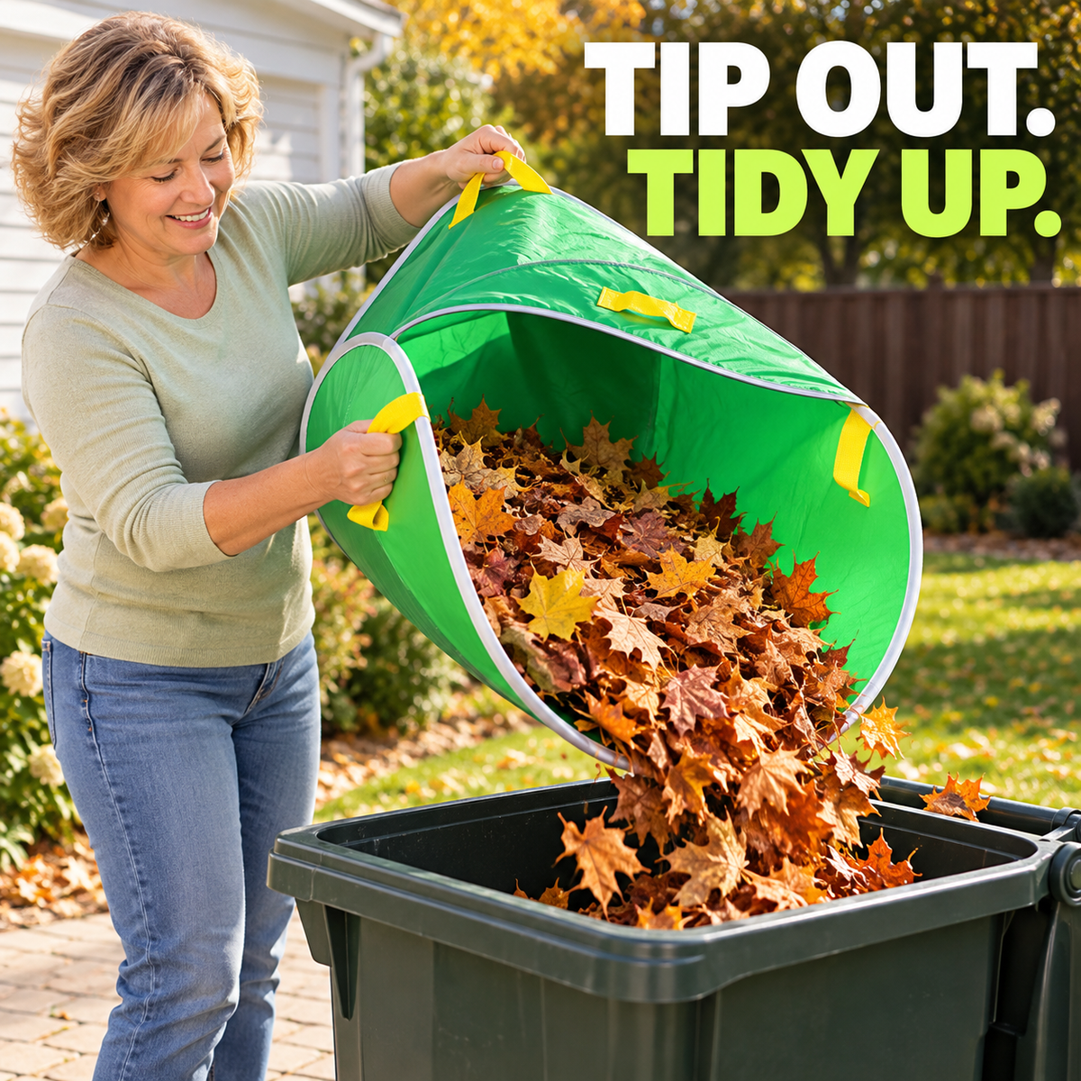 Leaf Collector – Portable Pop-Up Leaf Collection Bag | Reusable for Yard & Garden