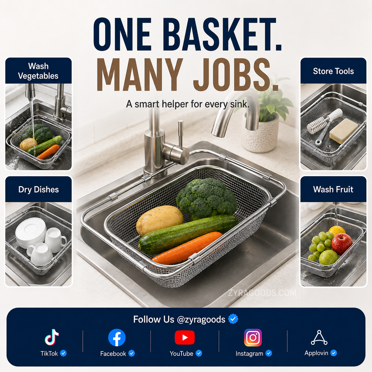 Great Gift - Expandable Over The Sink Dish Drying Rack