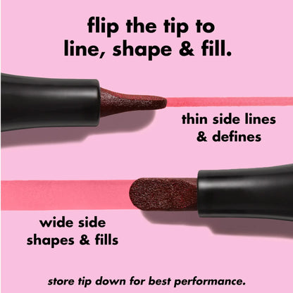 e.l.f Main Stain Lipliner Marker - Long-Lasting Lip Color Tool for Precise Lip Definition (Beauty & Personal Care Makeup Accessory)