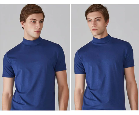 🆒40% OFF👕High Neck Slim Fit T-shirt for Men⚡