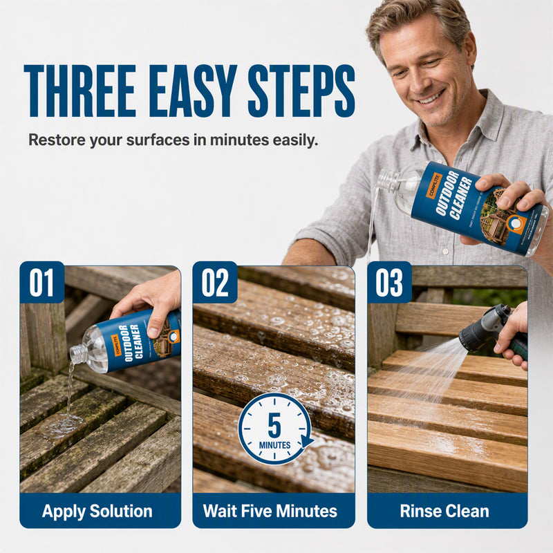 📢Limited-time offer: 60% OFF!🏆Multi-Surface Stone Cleaner – Effectively eliminates moss, black spots, and hard water stains, plus effortlessly handles weeds growing in cracks and joints