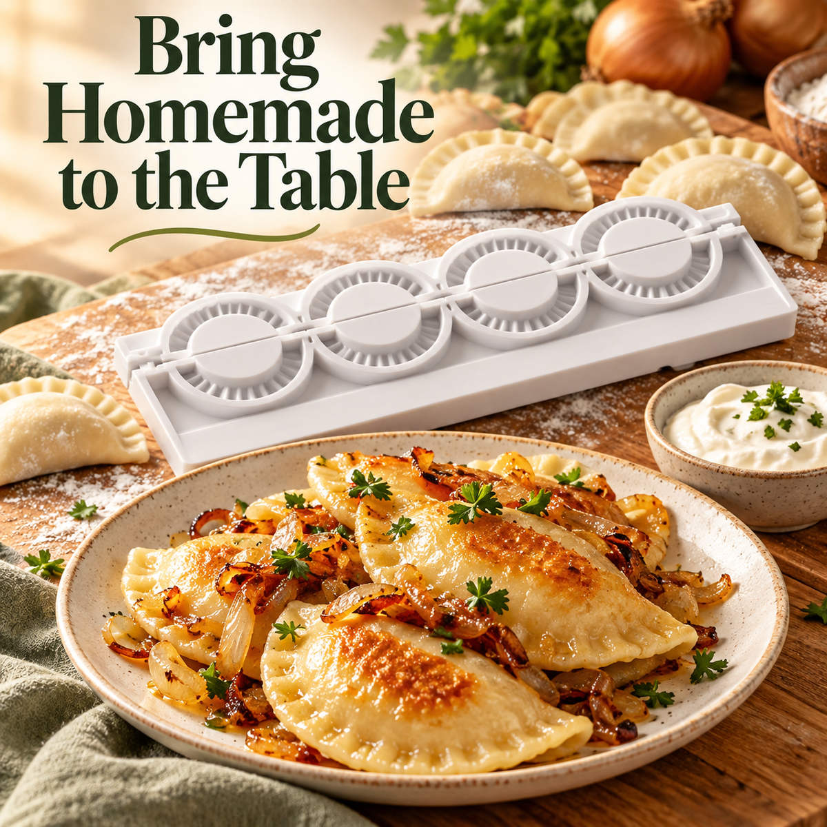 PIEROGIES Dumpling Maker – Kitchen Dumpling Mold &amp; Water Dumpling Press