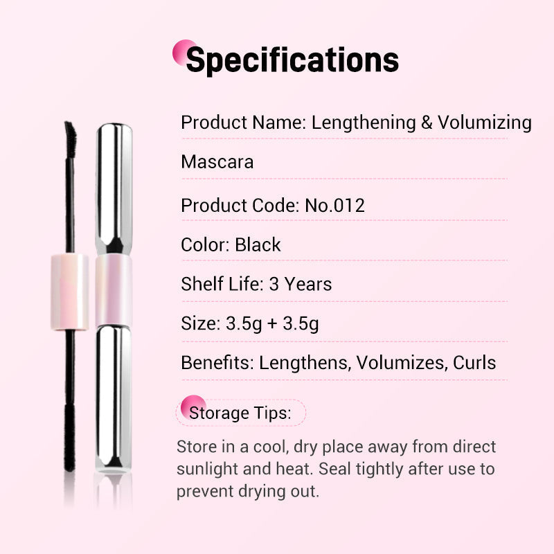 💕Double-Ended Waterproof Lengthening & Curling Mascara🌸💐