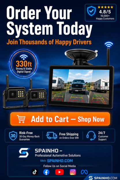 🔥🎁New 50% DISCOUNT🔥Wireless rear camera system in 1080p H