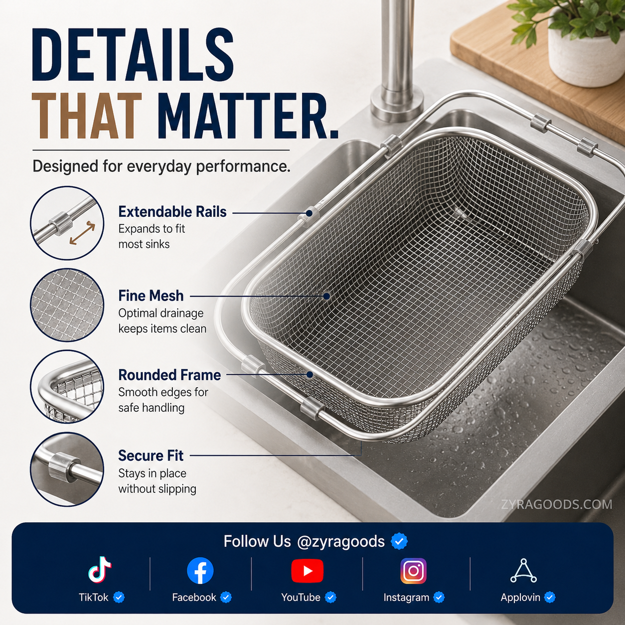 Great Gift - Expandable Over The Sink Dish Drying Rack