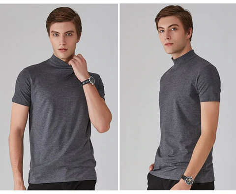 🆒40% OFF👕High Neck Slim Fit T-shirt for Men⚡
