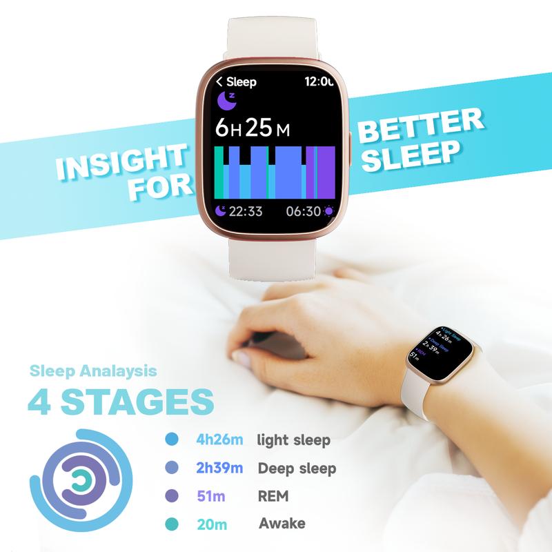 ⌚ 50% OFF! Smart Watch for Women & Men – Make/Answer Calls, 100+ Sports Modes, Sleep Tracker & IP68 Waterproof! 💪📲