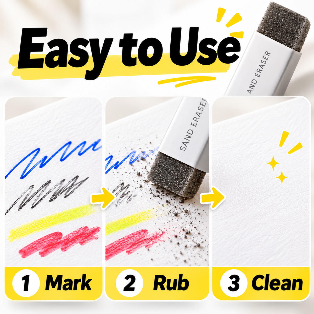 Frosted Eraser – For Students, Exams & Office Use