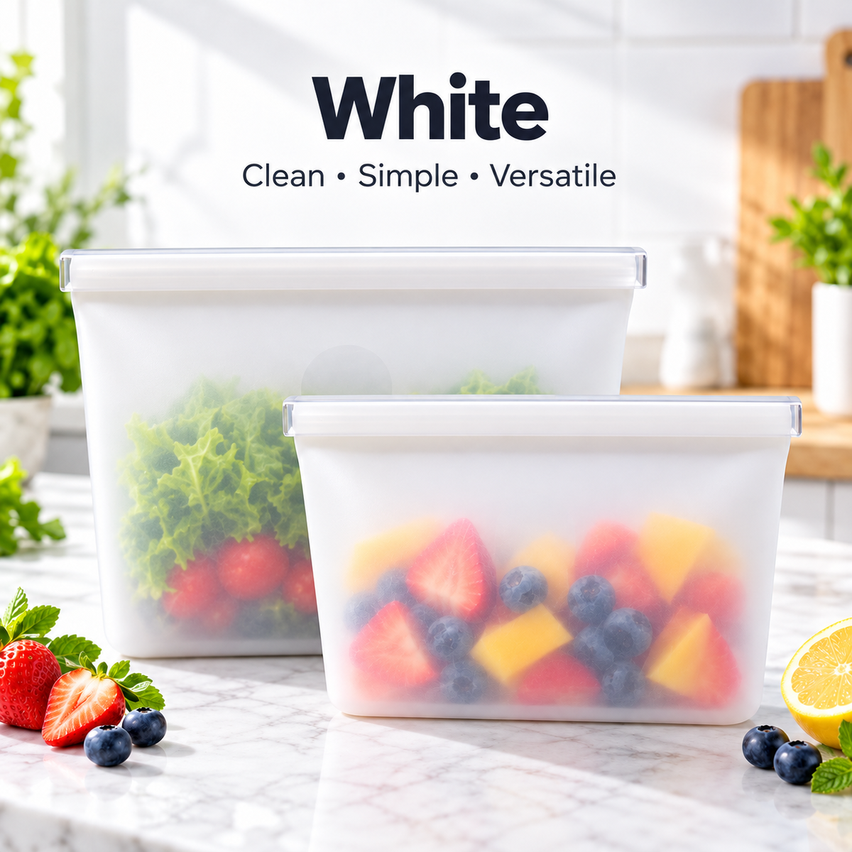 Reusable Silicone Zip Containers (Two per bag)