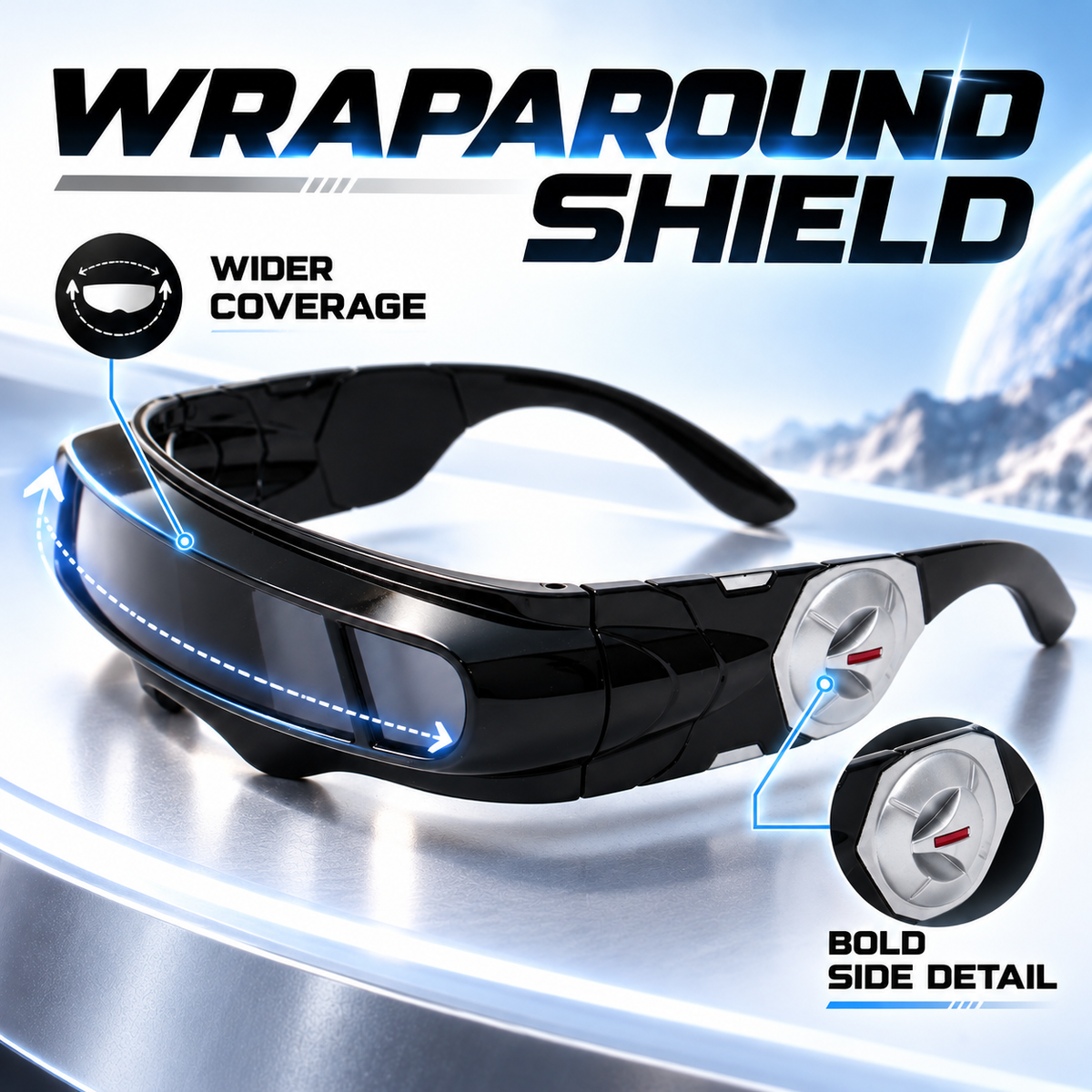 Space Goggles — Retro Punk UV400 Laser Eye Sunglasses for Outdoor Sports