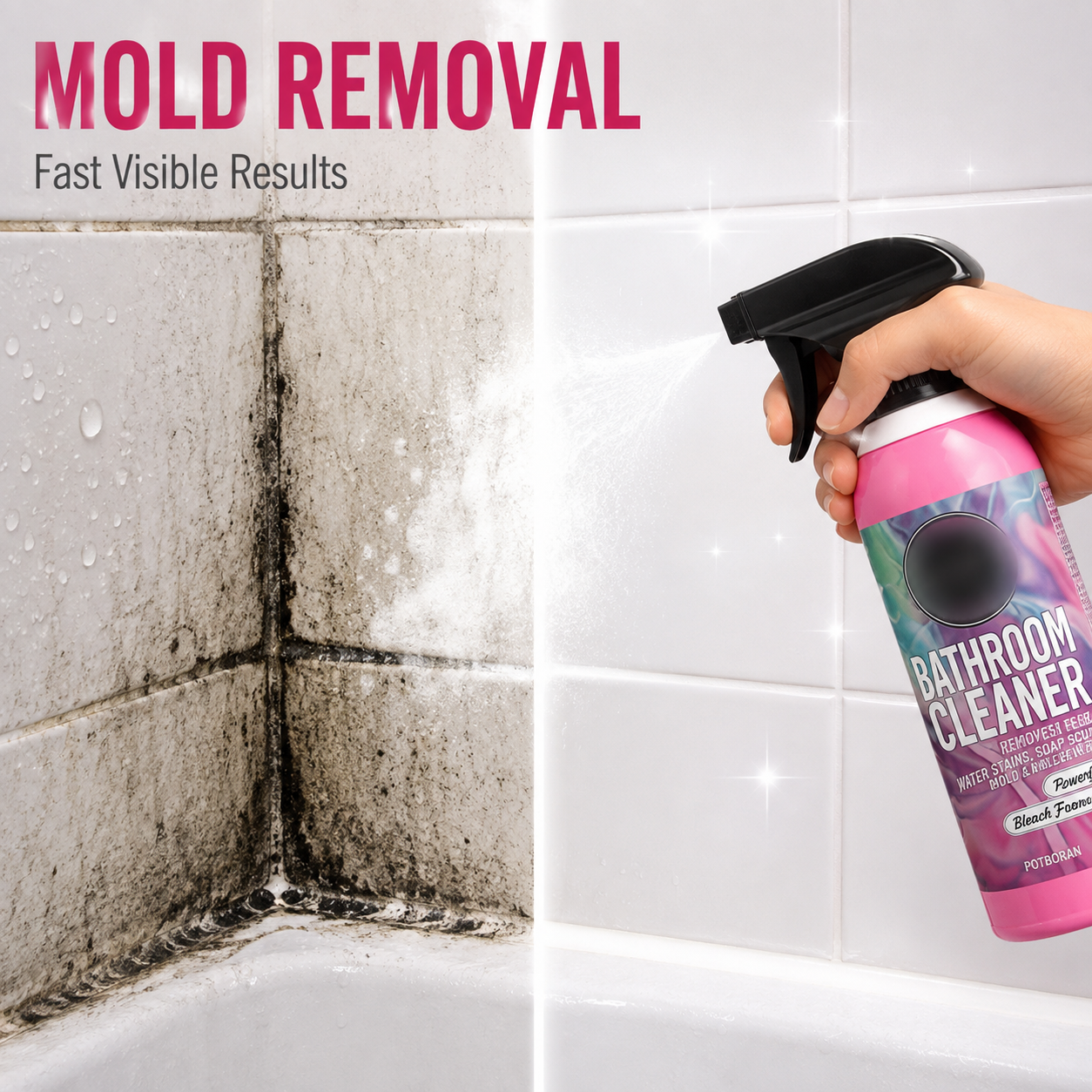 ❄️Summerfresh 50% OFF!✨Bathroom Limescale & Mould Stain Cleaner – Multi-Surface Spray