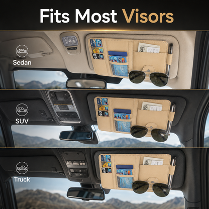 All-in-One Car Sun Visor Organizer