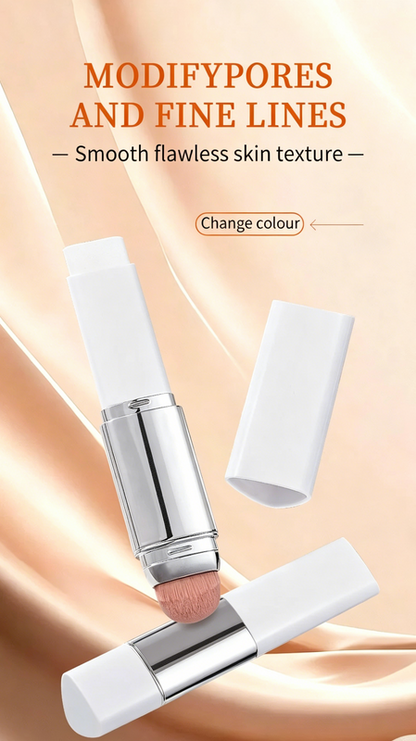 🎉[OFFICIAL PRODUCT] 🎉Cover Cream Stick V w/ Detachable Brush - Korean Skin Care Color-Changing Foundation Stick with Collagen Capsules (0.45 oz)