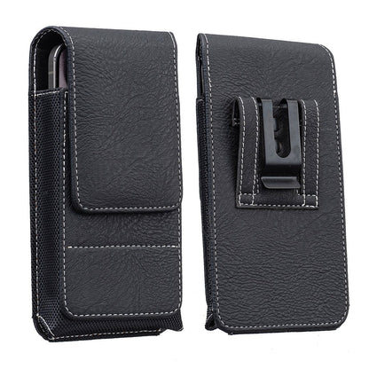 Belt Phone Holder with Magnetic Closure – Sturdy Smartphone Holster with Clip, Belt Loop & Card Slot