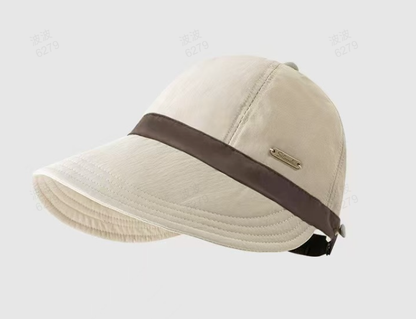 ⏳LAST DAY SALE: ONLY ￡6.99!!🎁✨Women’s UPF 50+ Elegant Foldable Sun Hat – Wide-Brim Cotton Bucket Hat with Neck Flap & Adjustable Strap 🌞🇬🇧 | Packable, Breathable & Beach-Ready