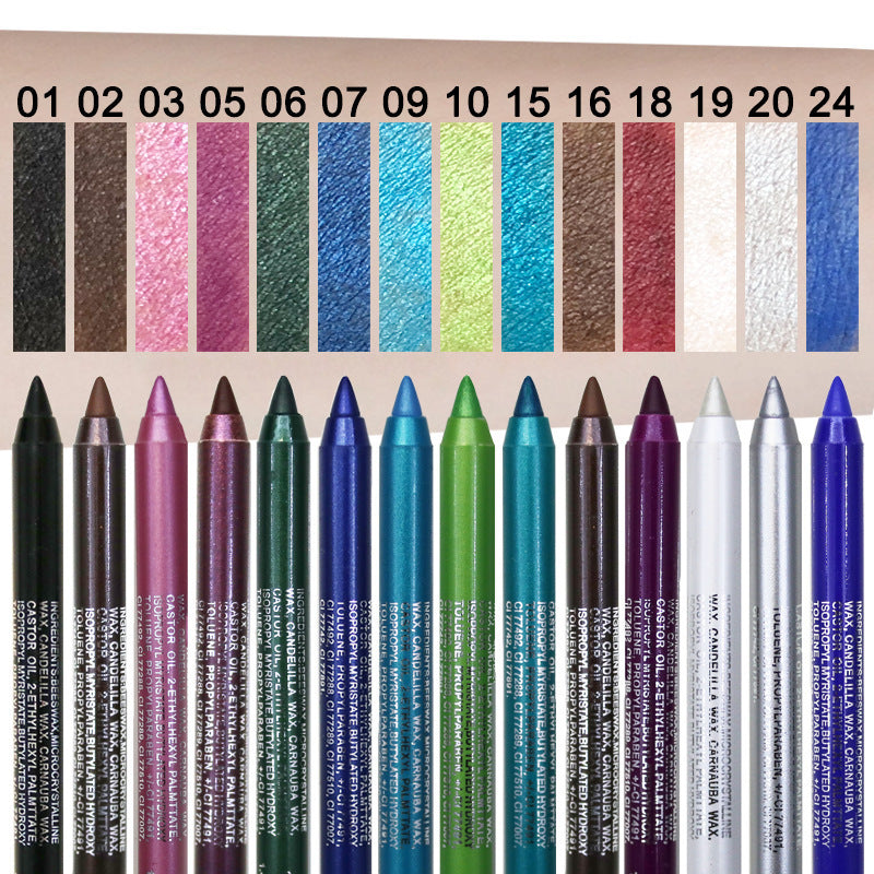 🔥LAST DAY SALE ONLY14.99💲!!💧14-Pack Waterproof Colored Gel Eyeliner Pencil – Metallic & Shimmer Finishes, Smudge-Proof（Pencil sharpener color is random）