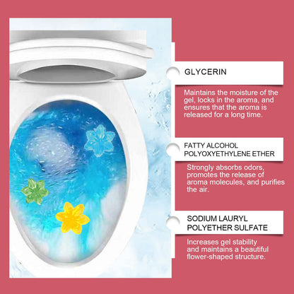 Toilet Gel Deodorant Flower — Household Toilet Descaling, Deodorizing, Freshening, and Odor-Removing Toilet Cleaner
