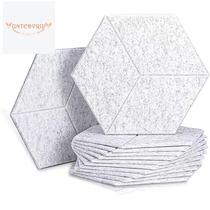 12-Pack Self-Adhesive Acoustic Panels - Sound Insulating Foam Panels for High-Density Walls, Y-Shaped Liner Design, Flame Retardant, Noise Absorption, Echo Elimination