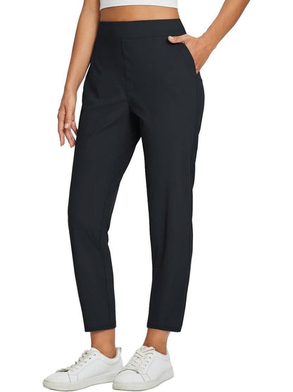 ⏳LIMITED OFFER 70% OFF🌞Women’s Fitted High-Waisted Zip-Pocket Trousers - 👖Lightweight, Breathable, Soft 26"/27" Ankle Pants with Zipper Pockets