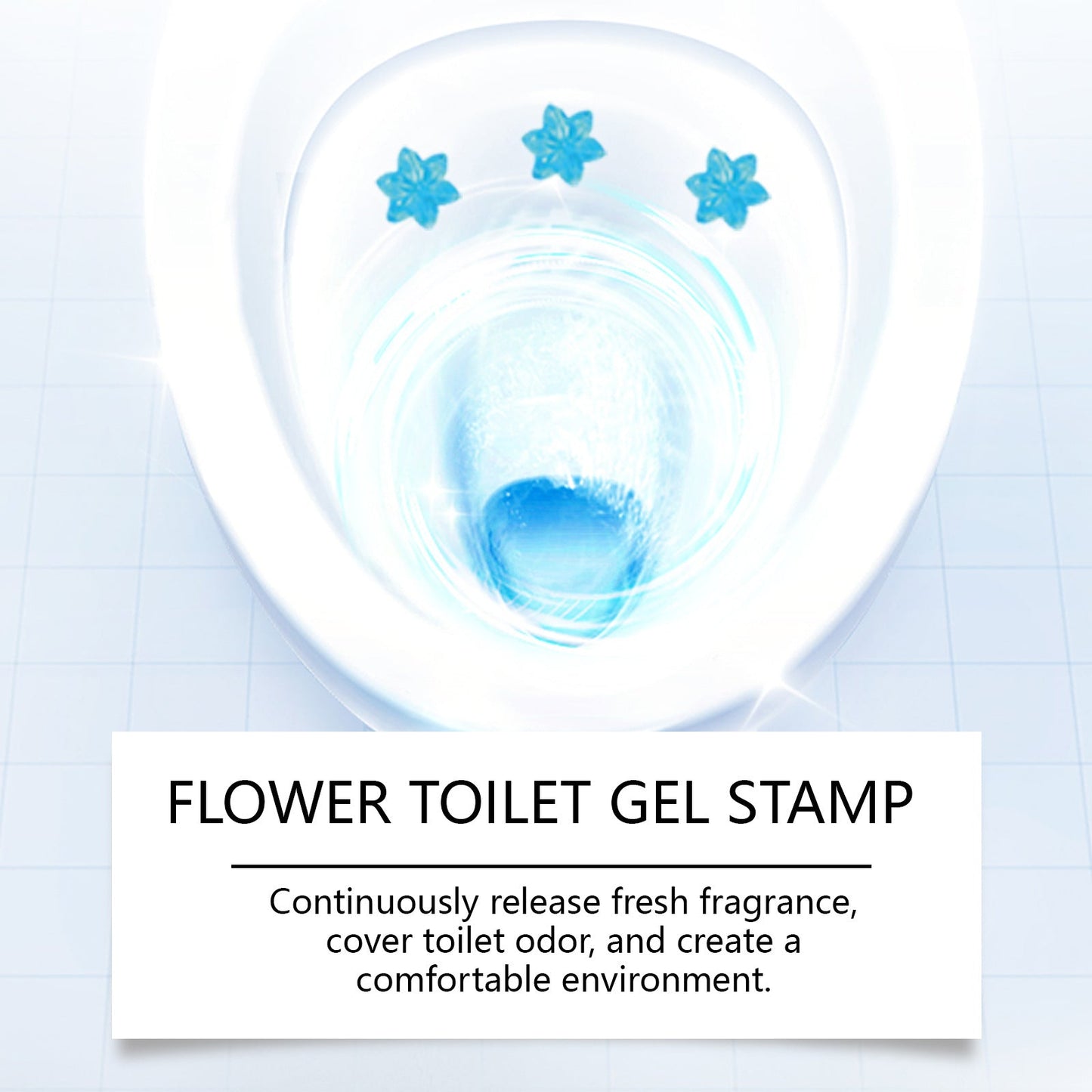 Toilet Gel Deodorant Flower — Household Toilet Descaling, Deodorizing, Freshening, and Odor-Removing Toilet Cleaner
