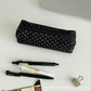 Canvas Polka Dot Pencil Case - Korean Style, Simple, High-Aesthetic Stationery Pouch for Middle/High School Girls