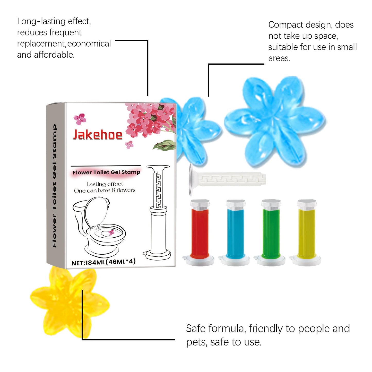 Toilet Gel Deodorant Flower — Household Toilet Descaling, Deodorizing, Freshening, and Odor-Removing Toilet Cleaner