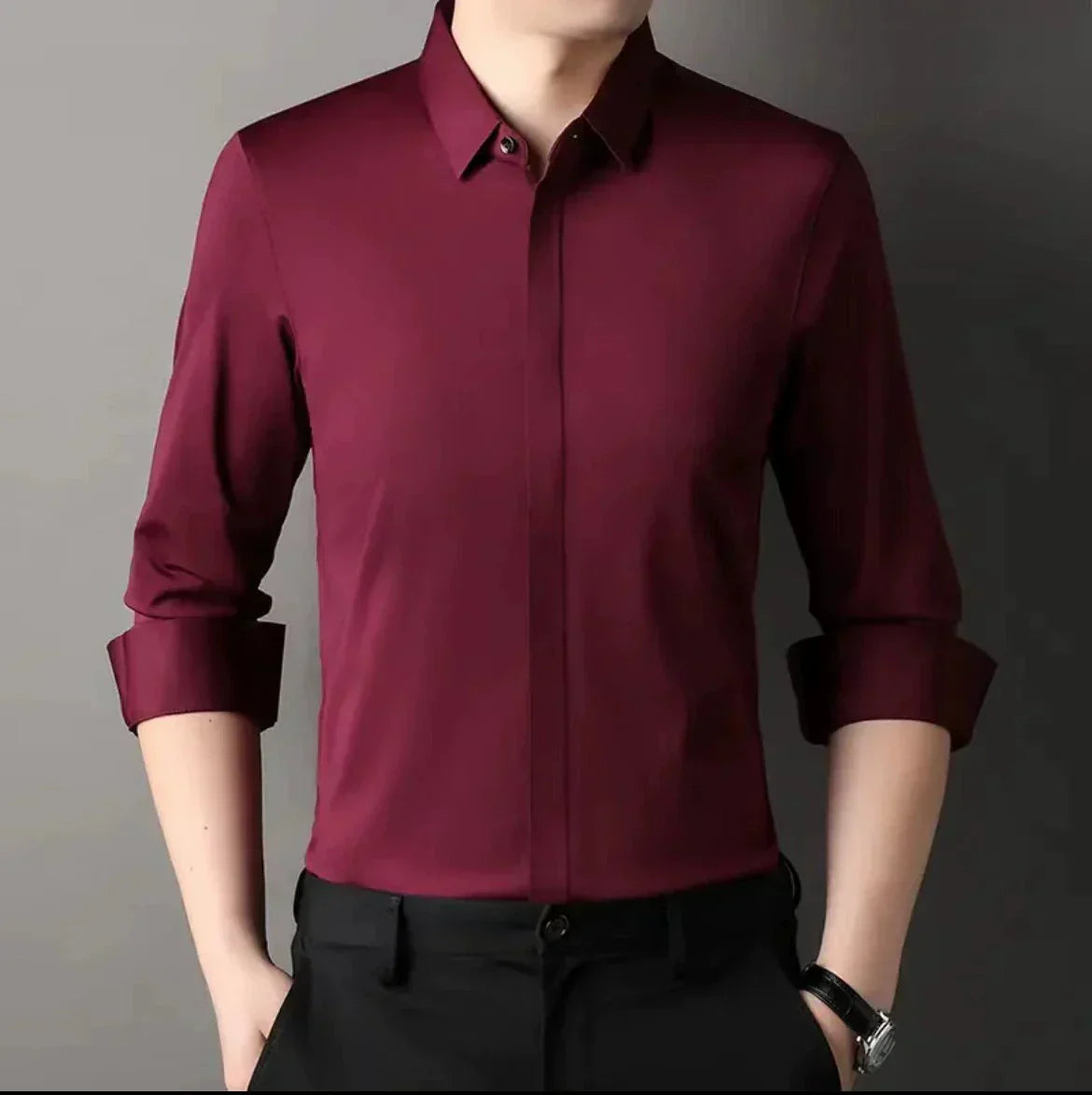 ✨2025 New Premium Business Shirt👔Men's Wrinkle-Free Button-Down Shirt