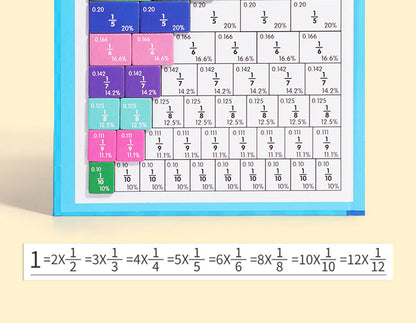 🔥LAST DAY SALE 49% OFF🏅Educational Magnetic Book Fraction Puzzle