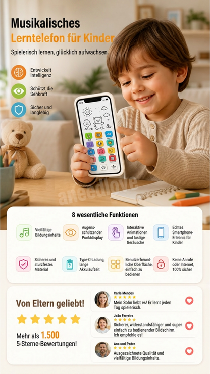 📱 50 % RABATT – Lern-Smartphone für Kinder | Pädagogisch wertvoll, augenschonend und ideal zum Lernen ✨👶