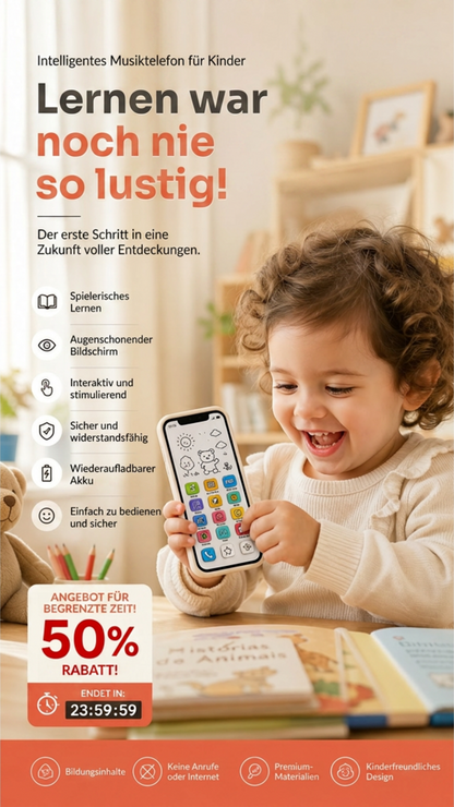📱 50 % RABATT – Lern-Smartphone für Kinder | Pädagogisch wertvoll, augenschonend und ideal zum Lernen ✨👶