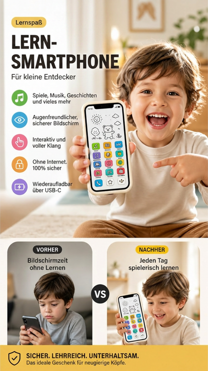 📱 50 % RABATT – Lern-Smartphone für Kinder | Pädagogisch wertvoll, augenschonend und ideal zum Lernen ✨👶