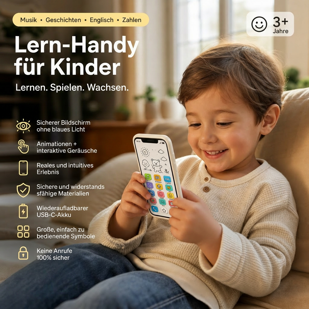 📱 50 % RABATT – Lern-Smartphone für Kinder | Pädagogisch wertvoll, augenschonend und ideal zum Lernen ✨👶