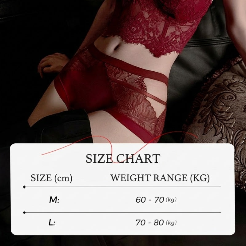 Women's briefs with lace and cut-outs