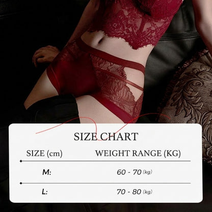 Women's briefs with lace and cut-outs