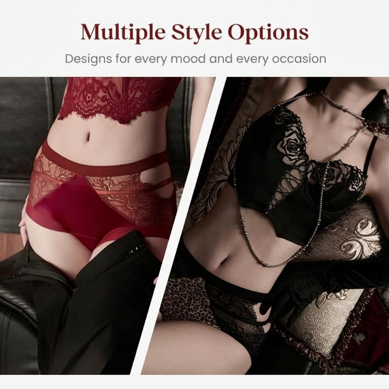 Women's briefs with lace and cut-outs