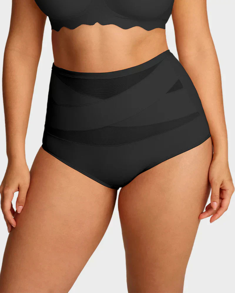 🎁Plus-Size High-Waist Cross Tummy Control Panties