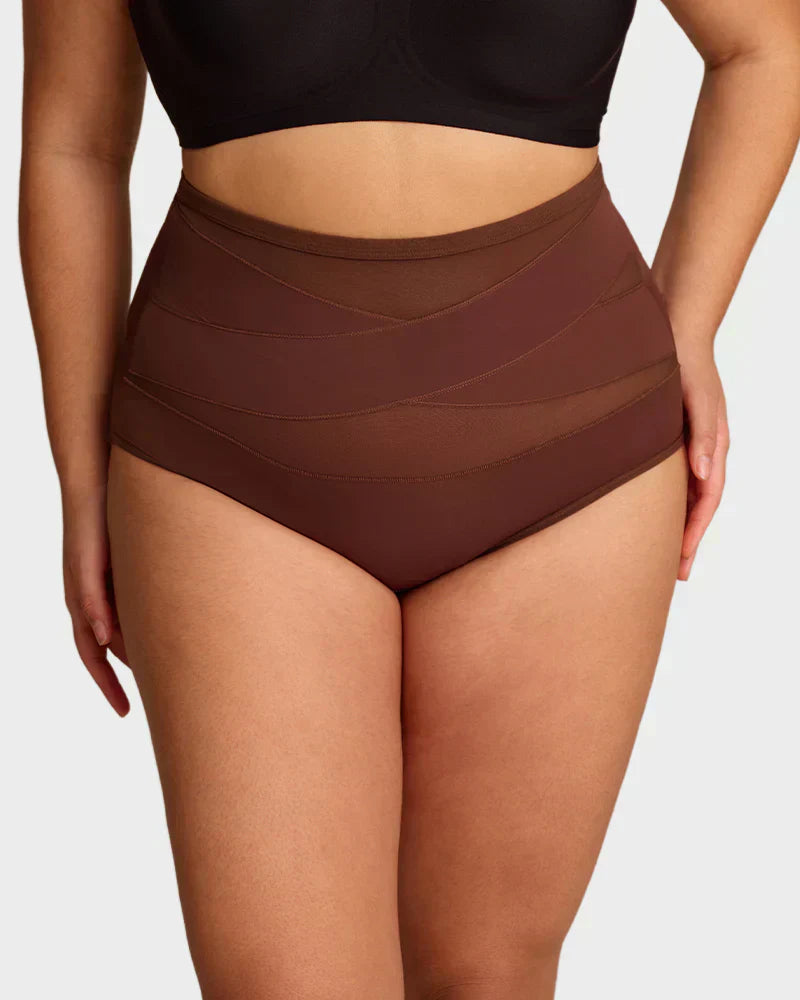 🎁Plus-Size High-Waist Cross Tummy Control Panties