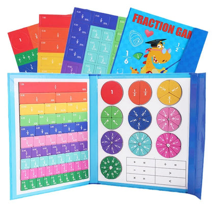 🔥LAST DAY SALE 49% OFF🏅Educational Magnetic Book Fraction Puzzle