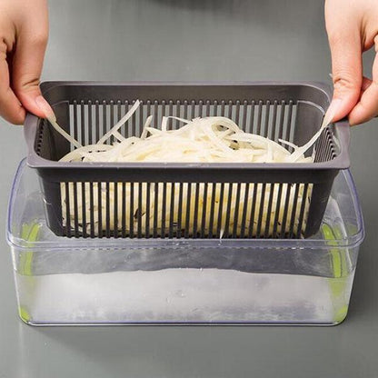 ✨Cortador multifuncional de alimentos – lâminas de aço inoxidável, fácil de limpar, várias opções de preparação 🥗