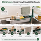 🔥Limited Time Promotion 50% OFF🔥2-in-1 Sink Organizer Rack – Expandable Sponge Holder & Kitchen Towel Drying Bar
