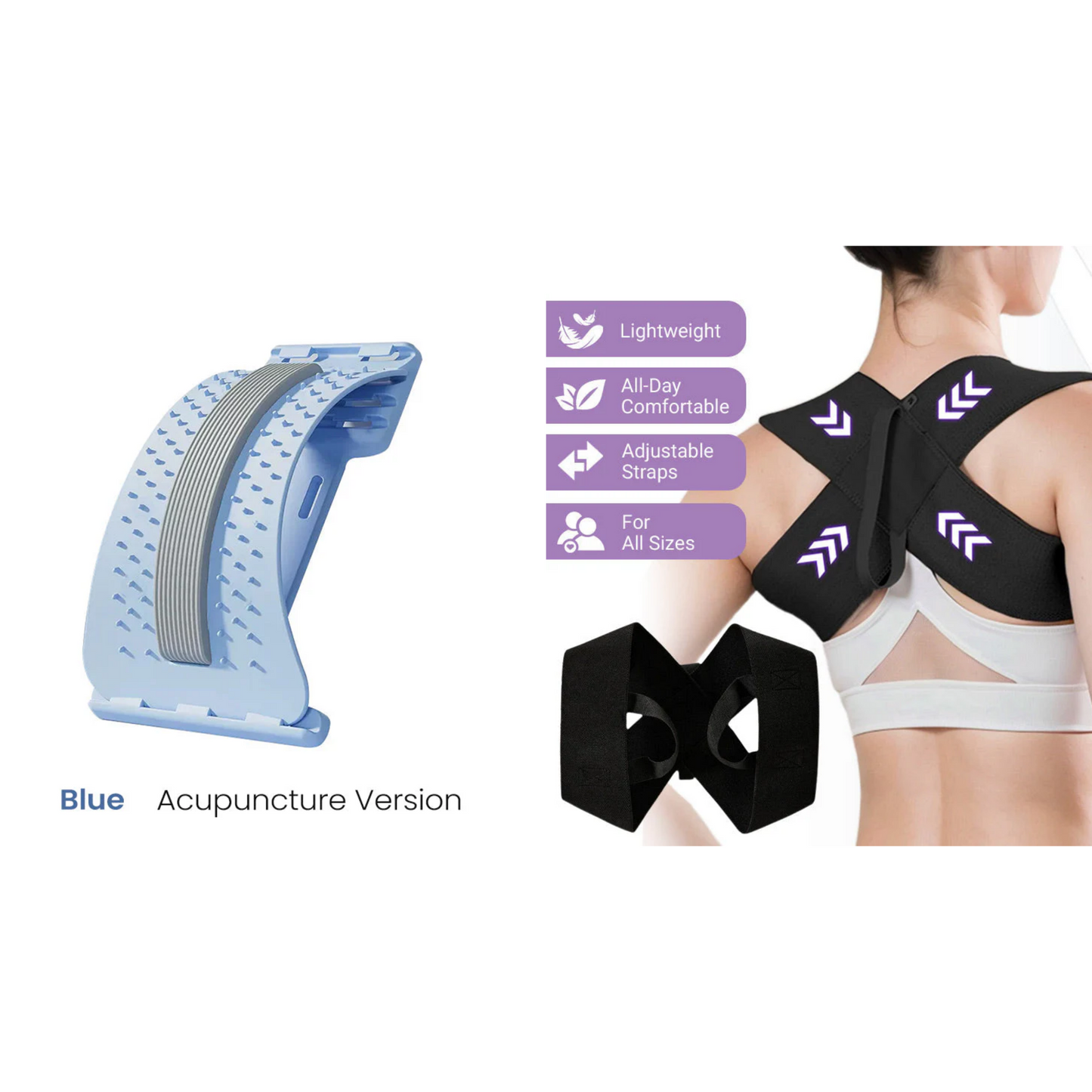 Massage with acupuncture and magnetic therapy for the lower back