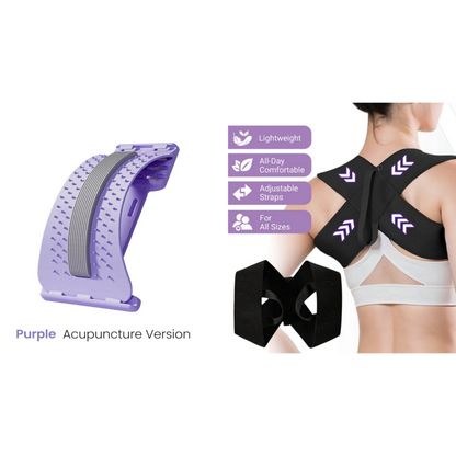 Massage with acupuncture and magnetic therapy for the lower back