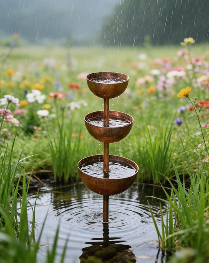 🐦Final Hours Flash Sale ￡12.99!!⚡ Rain Catcher - Plant Support 🌧️Metal Garden Ornament