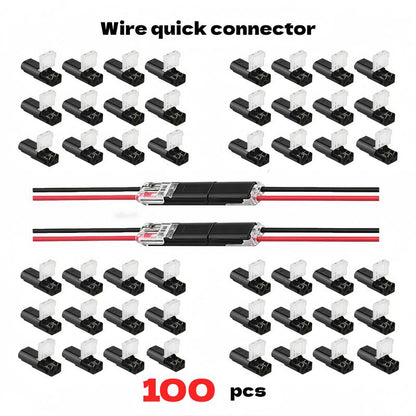 Two-wire plug connector with locking tab