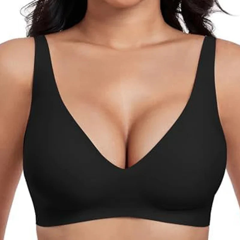 ⏳LAST DAY OF THE 50% OFF SALE💕Comfortable wireless bras for women, seamless, with a deep V-neckline, perfect for everyday wear