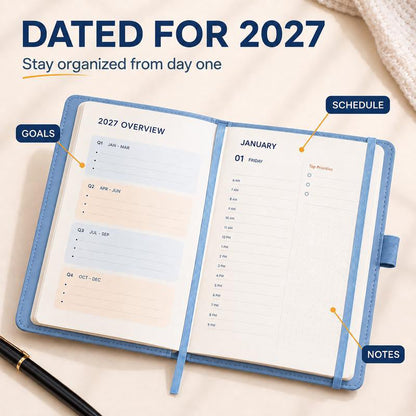 📅 50% OFF NOW! 📓 2027 Planner – A5 Size, One Page Per Day with Dates – Perfect for Daily Notes and Future Reference ✨