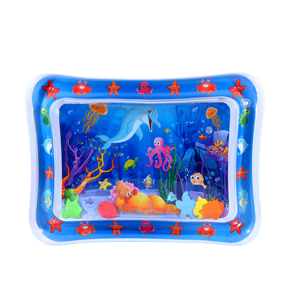 😻Water mat for pet– interactive toy with floating fish + cooling summer mat