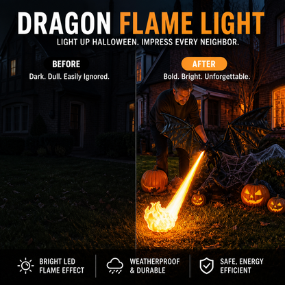 🐉🔥 LIMITED TIME 50% OFF! Dragon Flame Decoration – Realistic Flame Effect, PLA Silk Thread – A Must-Have for Halloween Decor! Add 2+ Items for Discount 🎃🌙✨